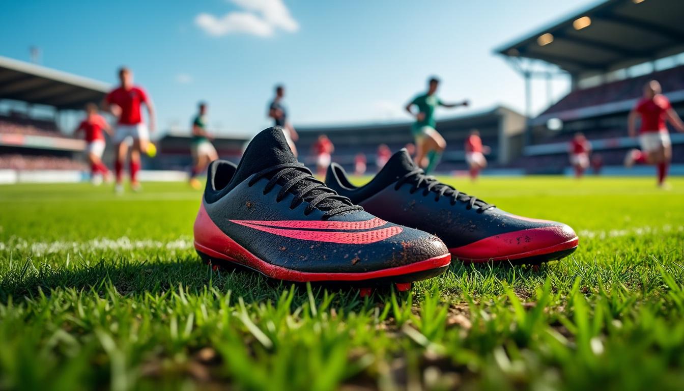 découvrez les chaussures de rugby homme kakari adidas, un équipement indispensable pour les joueurs désireux d'optimiser leur performance sur le terrain. conçues pour offrir confort, maintien et adhérence, ces chaussures répondent aux exigences des amateurs de rugby.