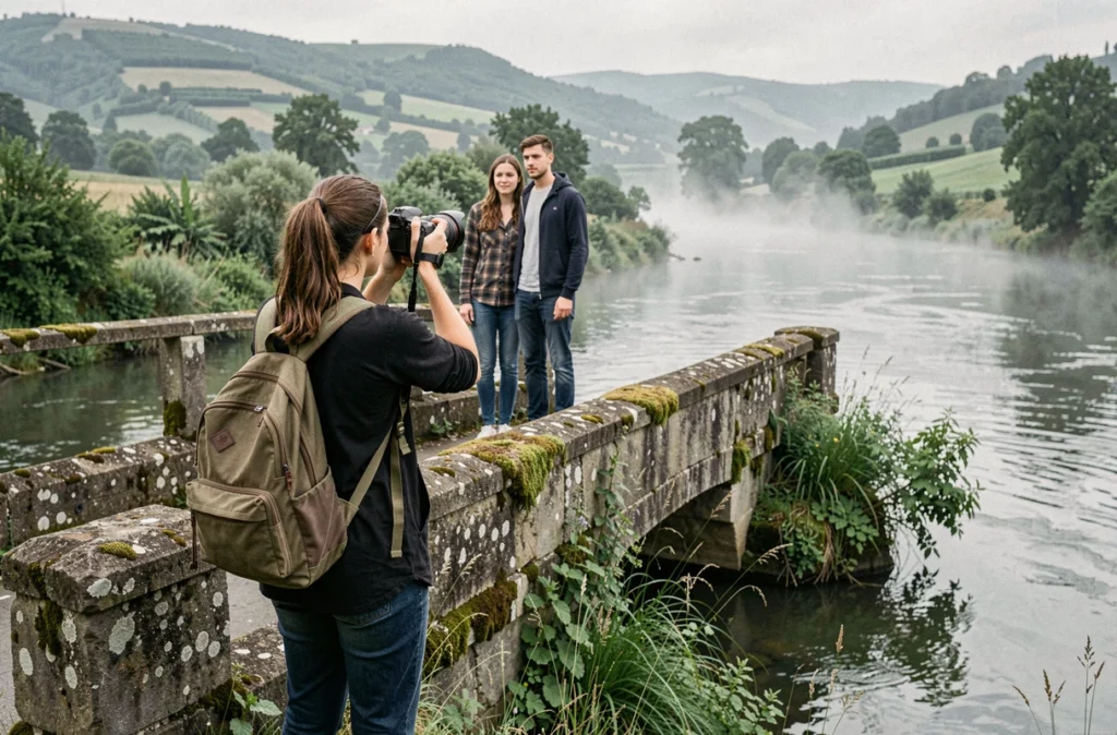 Photographe portrait à Saint-Chamond réalisant une séance en extérieur sur les bords du Gier dans la vallée